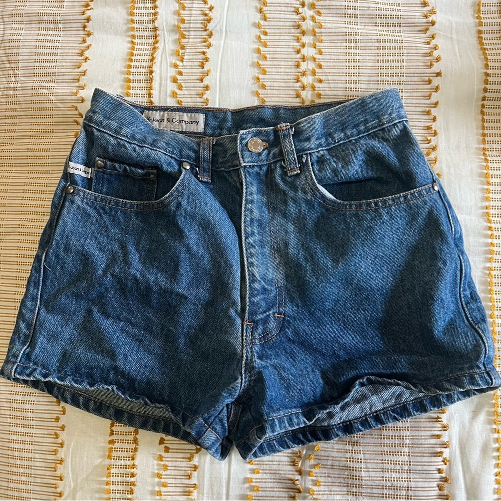 K-Jean & Company Classic Blue Denim Women's Jean Shorts Y2K Size: 7 EUC